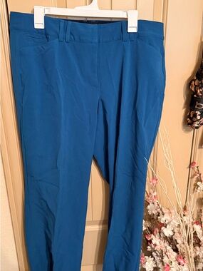 Lane Bryant Women's Teal Blue Tailored Pants in 16 short